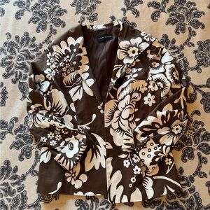 Floral Brown and White Jacket